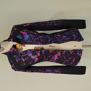 ZELLA reversable sport zip jacket.  Bright pink & blue pattern. Size is 6-8.